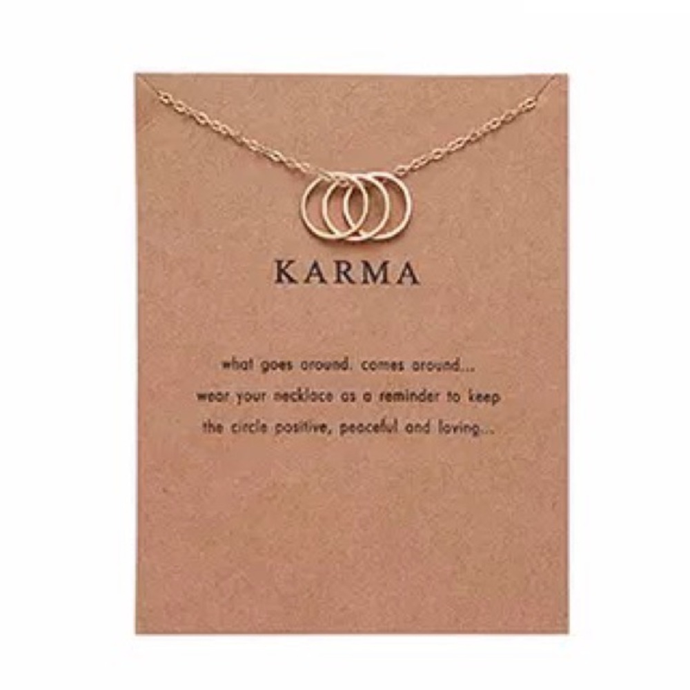 🧘🏼‍♀️ karma dainty gold necklace 🧘🏼‍♀️